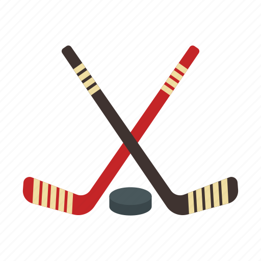 Ice Hockey Sport Equipment Set Vector Ice Hockey Equipment In Flat