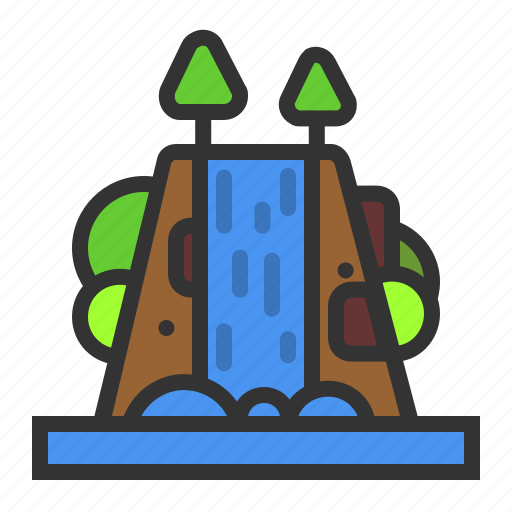 Cascade, river, spring, water icon - Download on Iconfinder