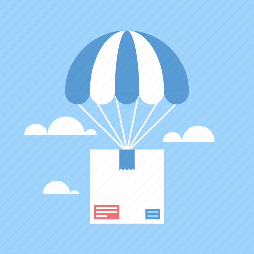 Cargo, container, delivery, drop, package, parachute, supply icon - Download on Iconfinder