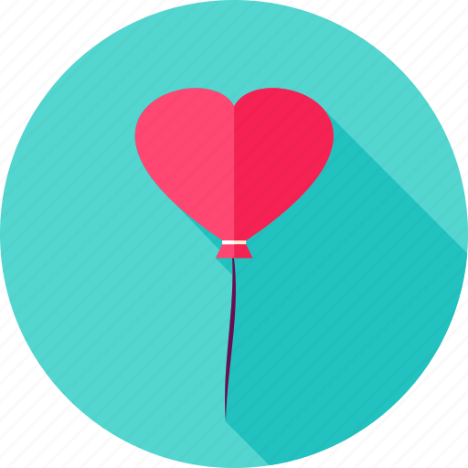 Balloon, celebration, decoration, heart, love, valentine icon - Download on Iconfinder