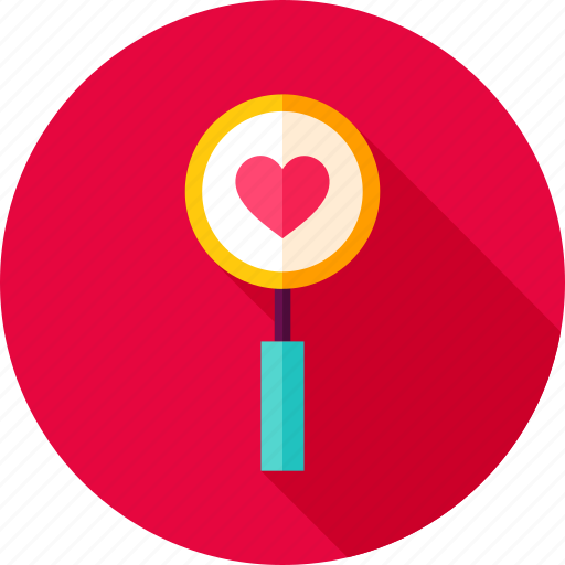 Heart, love, valentine, glass, magnifying, search icon - Download on Iconfinder