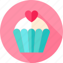 heart, love, valentine, cake, cupcake, dessert, sweet