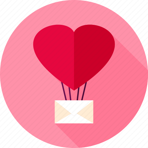 Heart, love, valentine, air, balloon, letter, message icon - Download on Iconfinder
