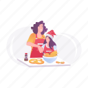 christmas, cooking, baking, cookies, sweets, mother 
