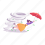 strong, wind, tornado, cyclone, storm, flying, umbrella 