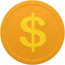 coin, dollar, us, cash, currency, money, payment