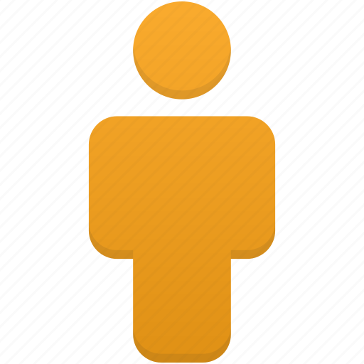 Orange, user, client, human, people, person, profile icon - Download on Iconfinder