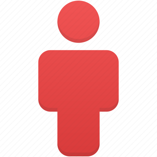 Red, user, account, human, people, person, profile icon - Download on Iconfinder