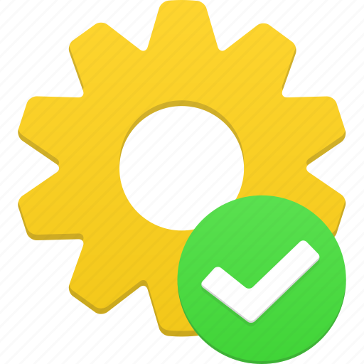 Process, accept, wheel, ok, success, setting, yes icon - Download on Iconfinder