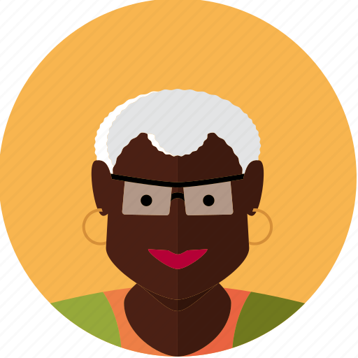 African, avatar, face, female, granny, old, woman icon - Download on Iconfinder