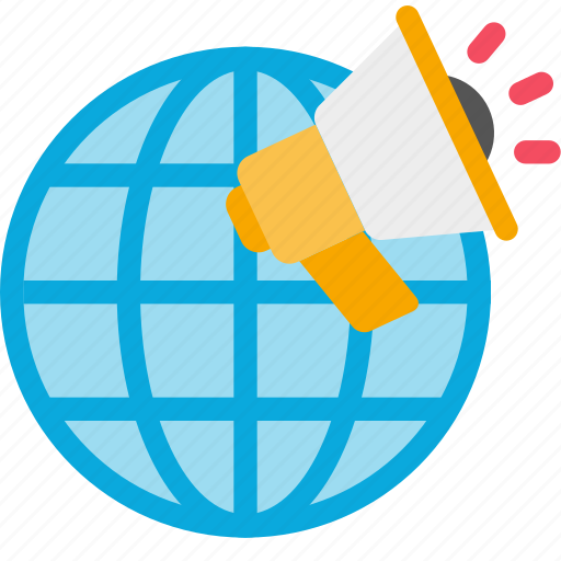 Globe, internet, loudspeaker, marketing, online, seo icon - Download on Iconfinder
