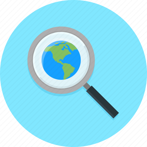 Look up, magnifier, search, searching, world icon - Download on Iconfinder