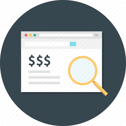 Paid, paid search, search, search dollar, search money icon - Download on Iconfinder
