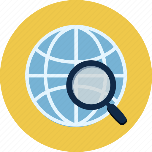 Earth, globe, magnifier, map, planet, search, world icon - Download on Iconfinder