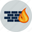 brick, fire, firewall, flame, network, security, wall 