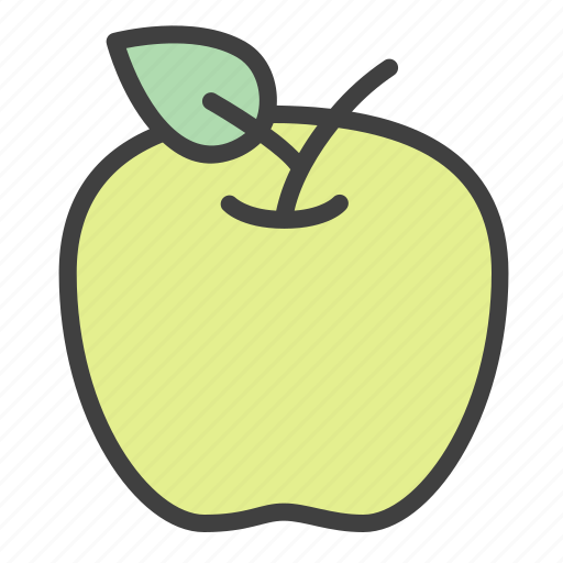 Fruit, organic, vegetarian, natural, green apple icon - Download on Iconfinder
