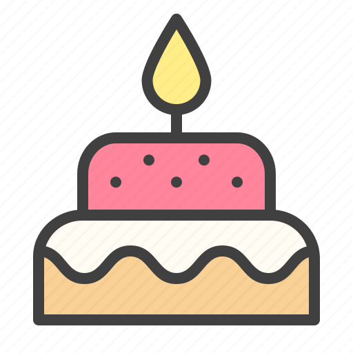 Cake, pie, candle, tasty, flavor icon - Download on Iconfinder