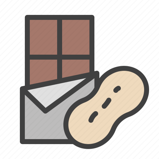 Chocolate, peanut, chocolate bar, tasty, flavor icon - Download on Iconfinder