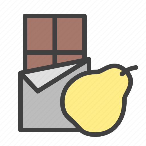 Chocolate, pear, chocolate bar, tasty, flavor icon - Download on Iconfinder