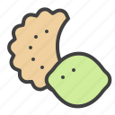 cookie, lime, biscuit, cracker, snack, tasty, pastry