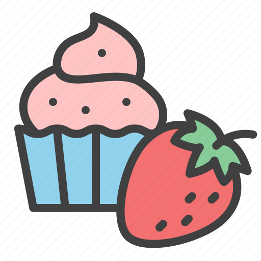 Dessert, strawberry, cake, cream, cupcake, taste icon - Download on Iconfinder