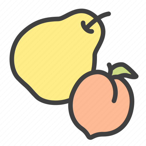 Fruit, pear, peach, organic, nature icon - Download on Iconfinder