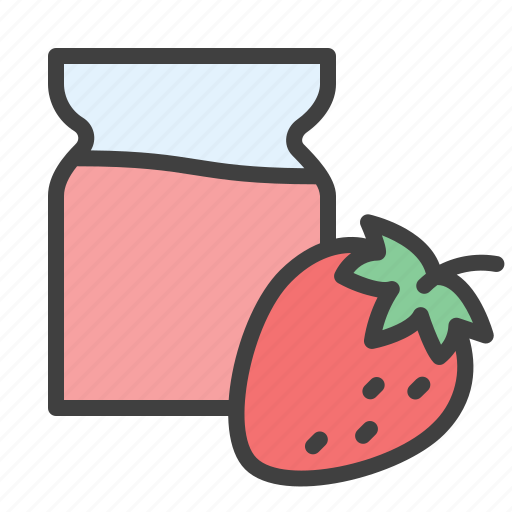 Jam, strawberry, fruit, food, taste, dessert icon - Download on Iconfinder