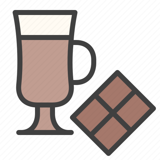 Latte, chocolate, coffee, glass, taste icon - Download on Iconfinder