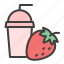 milkshake, strawberry, fruit, drink, taste 