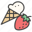 stawberry, ice, ice cream, taste, strawberry 