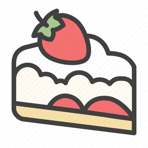 Strawberry, shortcake, cake, pie, taste icon - Download on Iconfinder