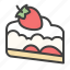 strawberry, shortcake, cake, pie, taste 