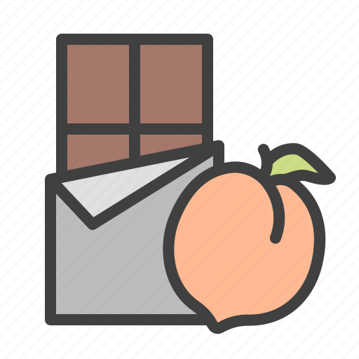 White, chocolate, with, peach, taste icon - Download on Iconfinder