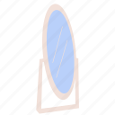 oval, standing mirror, household, second hand, stand mirror, mirror, decoration