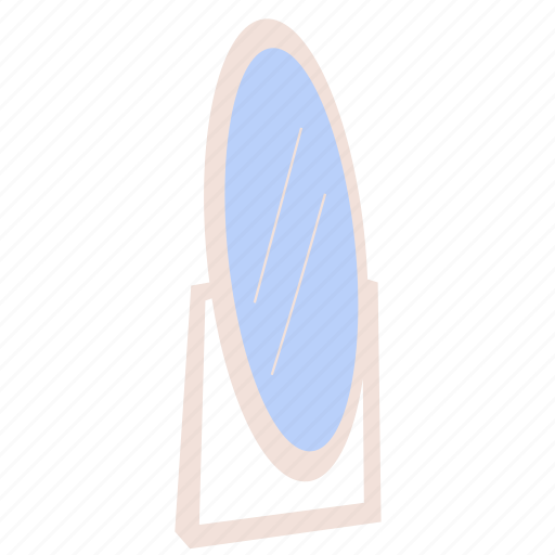 Oval, standing mirror, household, second hand, stand mirror, mirror, decoration icon - Download on Iconfinder