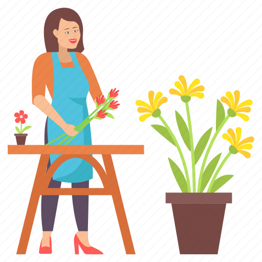 Florist, flower vase, sunflowers, house plant, urban plant, gardener icon - Download on Iconfinder