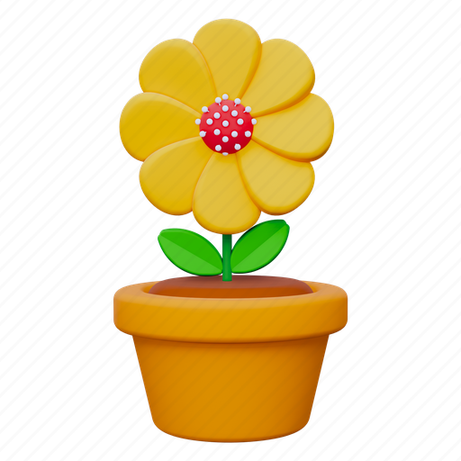 Nature, floral, plant, flower, spring, summer, garden 3D illustration - Download on Iconfinder