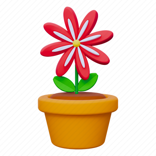 Nature, floral, plant, flower, spring, summer, garden 3D illustration - Download on Iconfinder