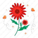 chrysanthemum, flower, floral, blossom, spring, florist, gardening, bouquet, sticker