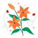 lily, flower, floral, blossom, spring, florist, gardening, bouquet, sticker