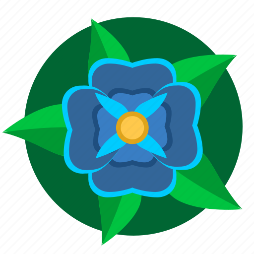 Blue, flower, green, nature, plant icon - Download on Iconfinder
