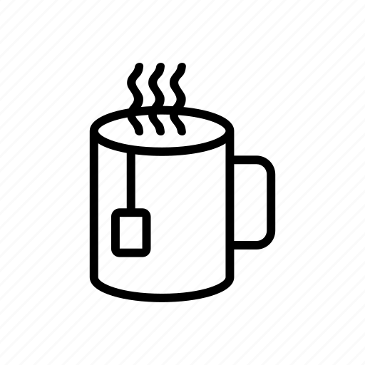 Contour, cup, drink, flu, hot, mug, tea icon - Download on Iconfinder