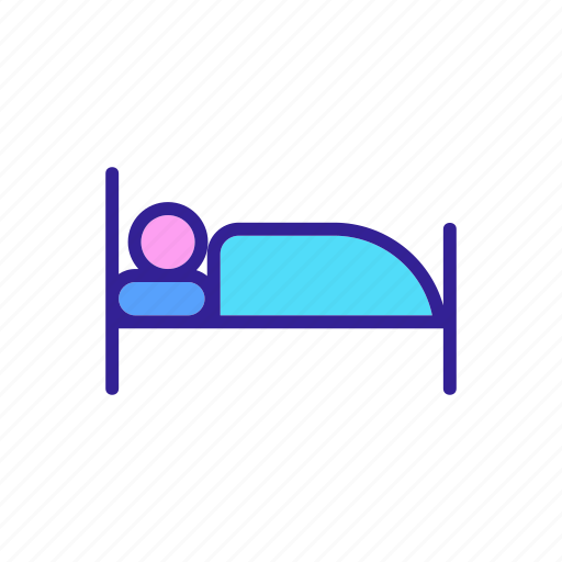 Bed, bedroom, contour, flu, lying, man, night icon - Download on Iconfinder