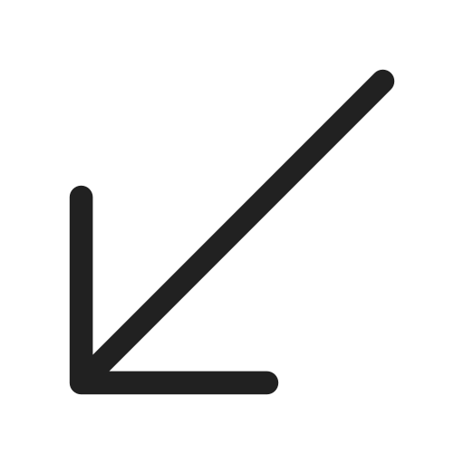 Ic, fluent, arrow, down, left, regular icon - Free download