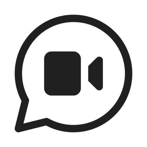 Ic, fluent, chat, video, regular icon - Free download