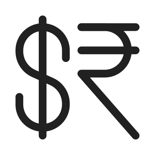 Ic, fluent, currency, dollar, rupee, regular icon - Free download