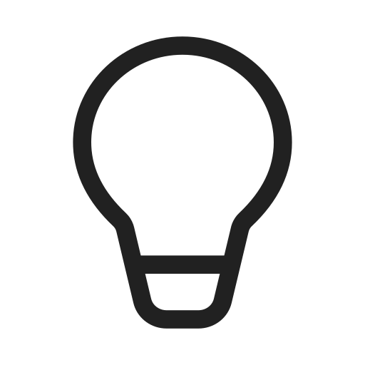 Ic, fluent, lightbulb, regular icon - Free download