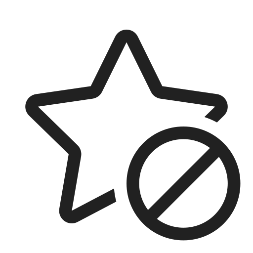 Ic, fluent, star, prohibited, regular icon - Free download