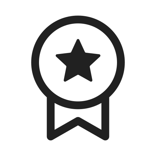 Ic, fluent, ribbon, star, regular icon - Free download