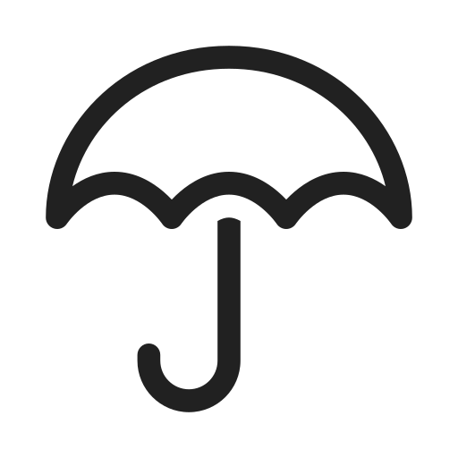 Ic, fluent, umbrella, regular icon - Free download